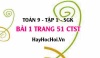 Bài 1 trang 51Toán 9 tập 1 Chân trời sáng tạo